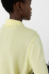 LAIKA YELLOW FINE KNIT POLO SHIRT