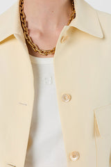 TILDA YELLOW SHORT SHIRT COLLAR JACKET