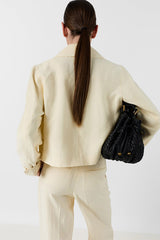TILDA YELLOW SHORT SHIRT COLLAR JACKET