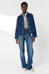 TAINA RAW DENIM STRAIGHT JACKET