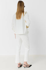 TENYA ECRU COTTON OVERSHIRT