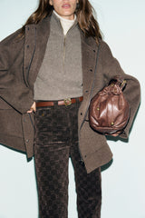 ALSA HOODED STRAIGHT WOOL COAT