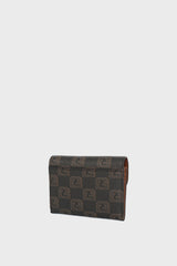 XS MINI COATED LEATHER WALLET ADORNED CANVAS
