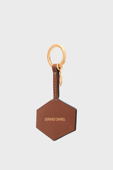 SIGNATURE GD COATED CANVAS AND LEATHER CHARM