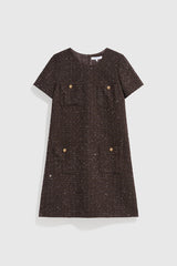 CARY SEQUIN LUREX TWEED DRESS