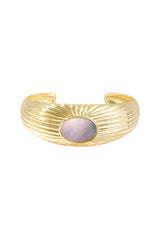 TAMARIS GREY MOTHER-OF-PEARL STRIPED BANGLE