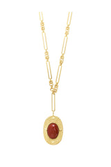 EPICEA CARNELIAN OVAL LONG NECKLACE