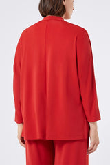 DIXI RED INTERLOCK JERSEY JACKET