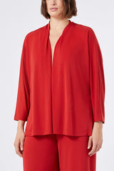 DIXI RED INTERLOCK JERSEY JACKET