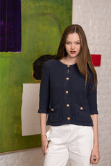 GUAPA BLACK CHANEL STYLE CARDIGAN