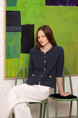 GUAPA BLACK CHANEL STYLE CARDIGAN