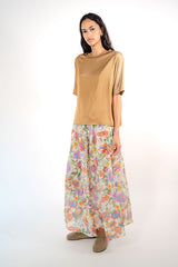 SIENNA RED FLOWERS SKIRT