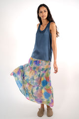 SIENNA TURQUOISE PAINTS SKIRT