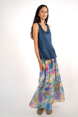 SIENNA TURQUOISE PAINTS SKIRT