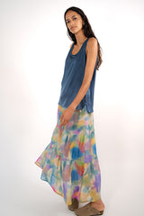 SIENNA TURQUOISE PAINTS SKIRT