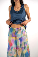 SIENNA TURQUOISE PAINTS SKIRT