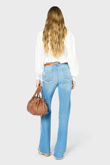 ANNA FRINGED FLARED JEANS