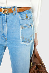 ANNA FRINGED FLARED JEANS