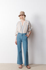 THERESA DENIM FLARED TROUSERS