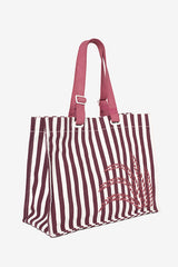 CLEO BURGUNDY STRIPED BAG
