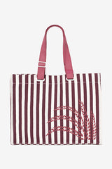 CLEO BURGUNDY STRIPED BAG