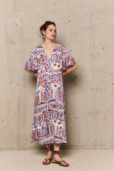 ABRIL RED PRINT DRESS