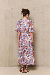 ABRIL RED PRINT DRESS