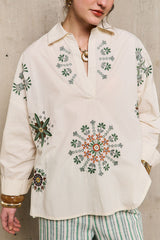 PRUNE EMBROIDERED TUNIC