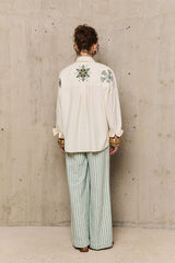 PRUNE EMBROIDERED TUNIC