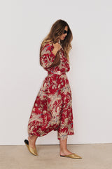 FLAVIE RED LONG SKIRT