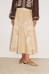 ALMA EMBROIDERED LONG SKIRT
