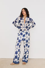 LOTUS INDIGO PRINTED TROUSERS