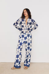 LOTUS INDIGO PRINTED TROUSERS