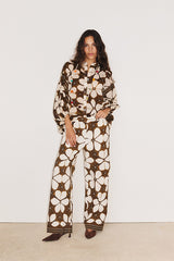 LOTUS BROWN PRINTED TROUSERS