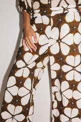 LOTUS BROWN PRINTED TROUSERS