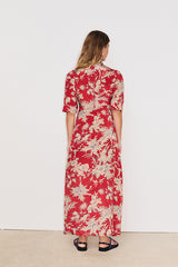 FLAVIE RED LONG DRESS