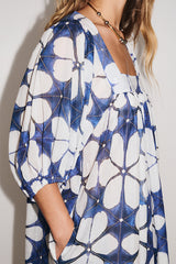 LOTUS INDIGO PRINTED DRESS