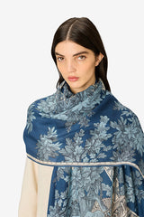 1889 BLUE WOOL SCARF