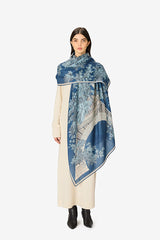 1889 BLUE WOOL SCARF
