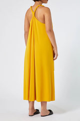 FANTINO YELLOW INTERLOCK JERSEY LONG DRESS