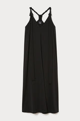 FANTINO BLACK INTERLOCK JERSEY LONG DRESS