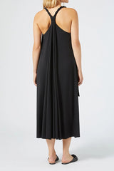 FANTINO BLACK INTERLOCK JERSEY LONG DRESS