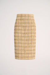 FARA BEIGE WOVEN COTTON SKIRT
