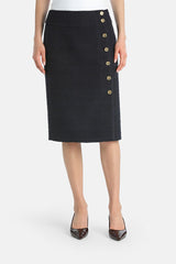 FIABESCO BUTTONS MIDI SKIRT