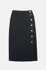 FIABESCO BUTTONS MIDI SKIRT