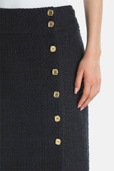 FIABESCO BUTTONS MIDI SKIRT