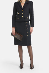 FIABESCO BUTTONS MIDI SKIRT