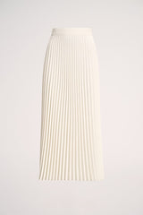 FILETTO WHITE PLEATED SKIRT