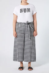 FINIRE BLACK SEERSUCKER TROUSERS