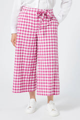 FINIRE PINK SEERSUCKER TROUSERS